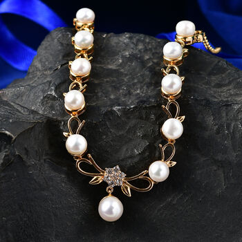 EVER TRUE S&uuml;&szlig;wasser Perle (9-9.5 mm) Halskette ca. 50 cm Nickelfreies Messing