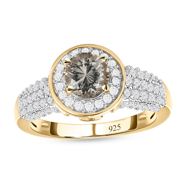 AAA Turkizit und weißer Zirkon-Ring - 1,77 ct. image number 4