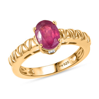 D'Joy afrikanischer Rubin und Diamant Ring - 1,84 ct.