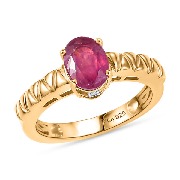 D'Joy afrikanischer Rubin und Diamant Ring - 1,84 ct. image number 4