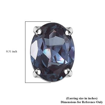 AAA Lab Created Alexandrit Ohrringe, 417 Gold ca. 2.88 ct