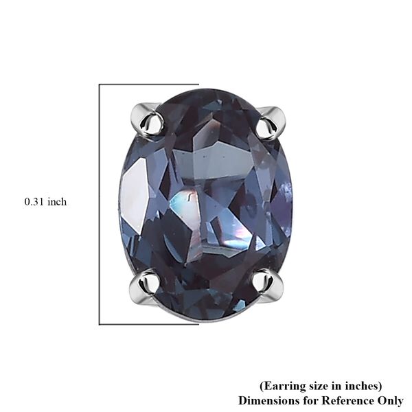 AAA Lab Created Alexandrit Ohrringe, 417 Gold ca. 2.88 ct image number 3