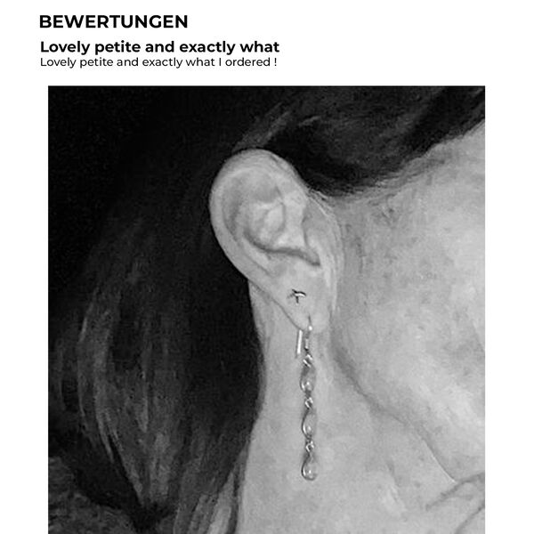 Molto Kiss Stacking Ohrstecker in rhodiniertem Silber image number 19