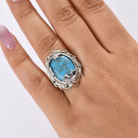 Blauer Türkis Ring - 11,45 ct.