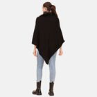 LA MAREY Pashmina Poncho mit Kunstfell Bordüre, Free Size, Schwarz  image number 1