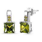 LUSTRO STELLA - Peridot Zirkonia Ohrringe 925 Silber