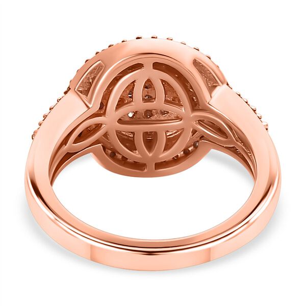 Natürlicher Champagner Diamant Ring 925 Silber Roségold Vermeil (Größe 20.00) ca. 0.75 ct image number 5