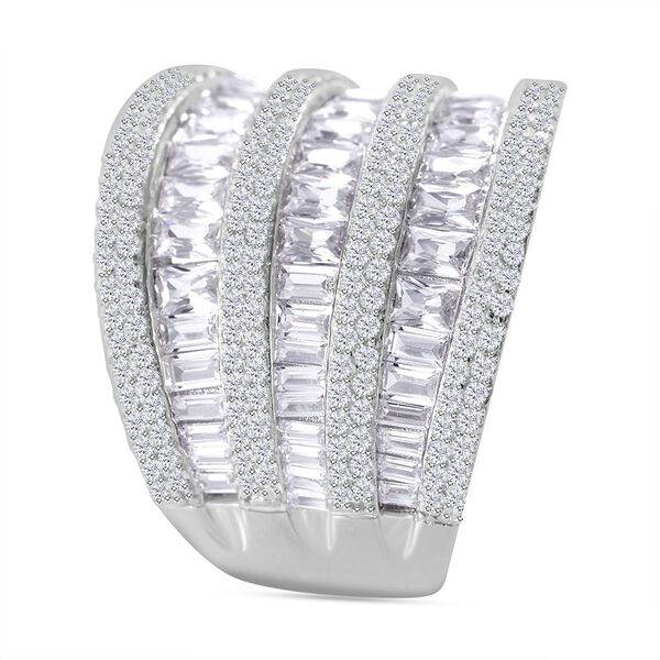 LUSTRO STELLA - Wei&szlig;er Zirkonia Ringe 925 Silber rhodiniert (Gr&ouml;&szlig;e 16.00) image number 2