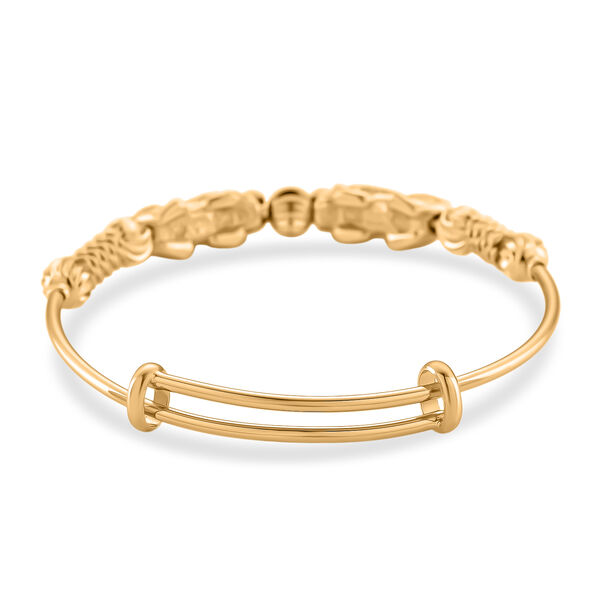 Nickelfreies Messing Armreif, Flexibles (18 - 19 cm) ca. 20,00g, Gelb Vergoldet image number 5