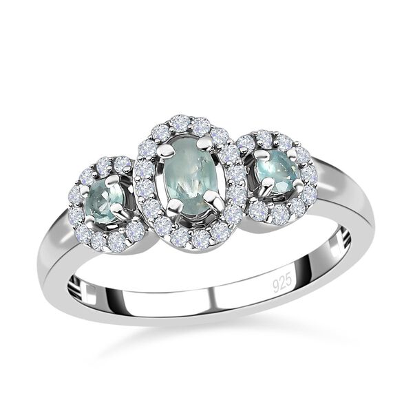 Alexandrit und wei&szlig;er Zirkon-Ring - 0,70 ct. image number 4