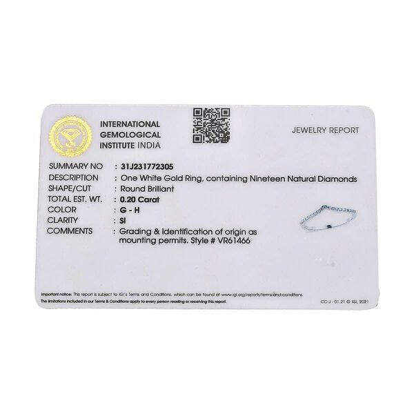 ILIANA SI-GH Diamant Herz Wishbone Ring in 750 Wei&szlig;gold - 0,20 ct. image number 6