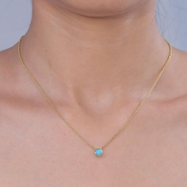 D'Joy Sleeping Beauty T&uuml;rkis Schmuckset ca. 50 cm 925 Silber 750 Vergoldet und Edelstahl 750 Vergoldet ca. 0,45 ct. image number 2