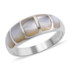 Royal Bali Kollektion - Perlmutt Ring 925 Silber image number 0