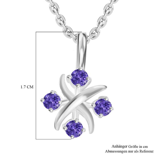 Designer Inspiriert XOXO Blauer Zirkonia Schmuckset 925 Silber und Edelstahl image number 6