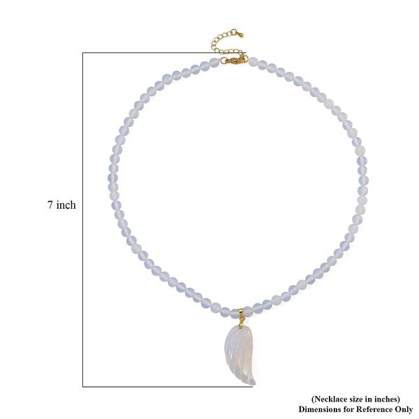 Opalite Halskette Flexibles Reine Legierung gelb vergoldet ca. 110.00 ct image number 5