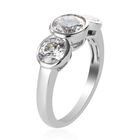 LUSTRO STELLA Hergestellt mit ZIRKONIA Ring 925 Silber Platin-Überzug (Größe 16.00) ca. 4,14 ct image number 5