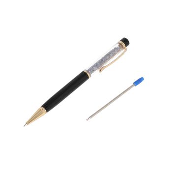 Premium Kollektion - Echter Tansanit-Kugelschreiber mit extra Mine