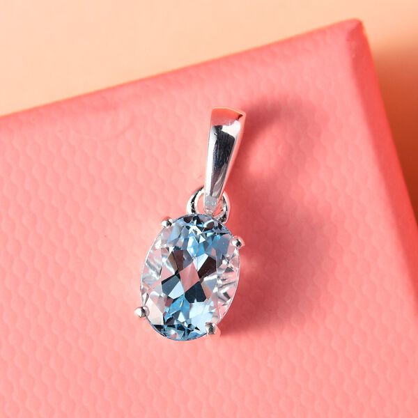 Himmelblauer Topas-Anhänger, 925 Silber ca. 1.47 ct image number 3