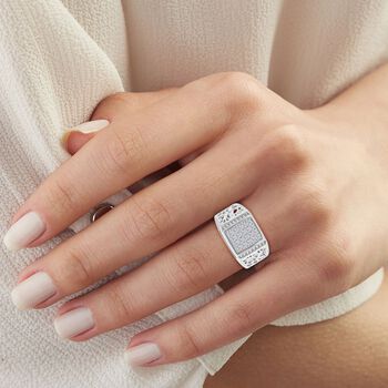 Lustro Stella Wei&szlig;er Zirkonia Ring 925 Silber rhodiniert (Gr&ouml;&szlig;e 18.00)