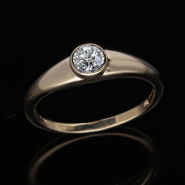 LUXORO IGI zertifizierter VS-GH Labor Diamant Ring in 585 Gelbgold- 0,50 ct. image number 2