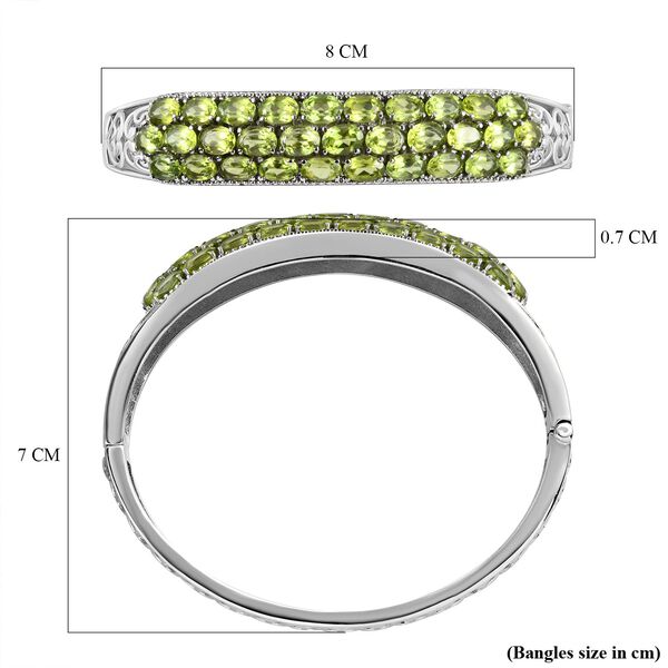 Natürlicher Peridot Armreif, 19 cm - 15,32 ct. image number 6