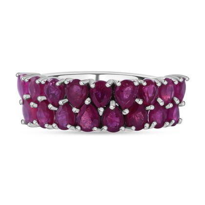 Afrikanischer Rubin (Fissure gef&uuml;llt) Ringe 925 Silber rhodiniert (Gr&ouml;&szlig;e 16.00) ca. 3,80 ct