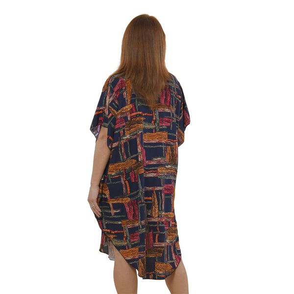TAMSY - bedruckter Kaftan, One Size, geometrisches Muster image number 2