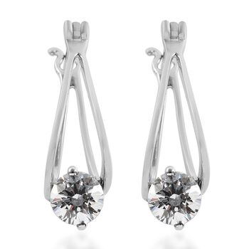LUSTRO STELLA Hergestellt mit Feinster ZIRKONIA Ohrringe 925 Silber platiniert ca. 2,87 ct