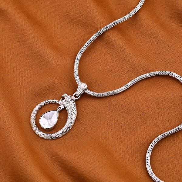 Moissanit Halskette ca. 50 cm 925 Silber ca. 1,34 ct. image number 2