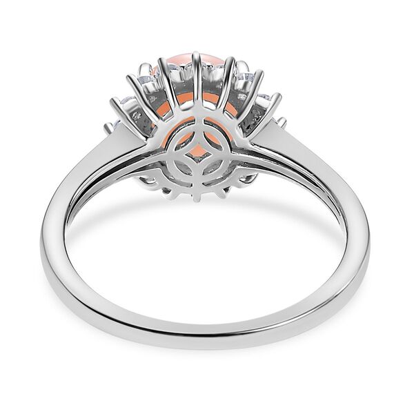 AA rosa Opal und Zirkon Ring - 2,26 ct. image number 6