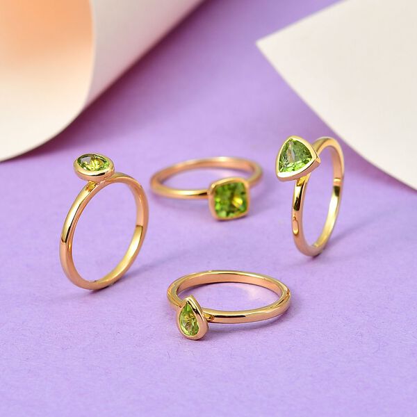 Natürlicher Peridot Ringset, ca. 2.79 ct. image number 2