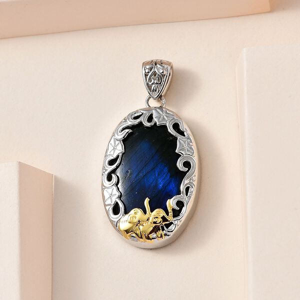 AAA Labradorit Anh&auml;nger - 32,73 ct. image number 2