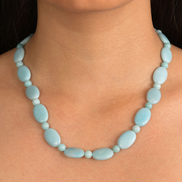 EverTrue Amazonit 45+2,5cm Halskette - 210 ct. image number 2