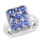 AAA Tansanit und Zirkon Cluster Ring - 2,33 ct. image number 3
