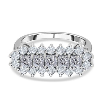 Lustro Stella - Zirkonia Ring, 925 Silber platiniert (Gr&ouml;&szlig;e 20.00) ca. 2.78 ct