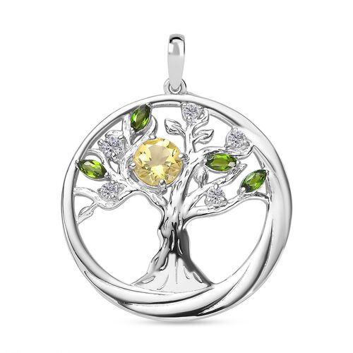 AAA  Ouro Verde Quarz und Chromdiopsid Anhänger, ca. 1,43 ct. image number 0