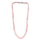 Rosa Opal Halskette 50,6 cm lange 925 Silber rhodiniert ca. 99,27 ct