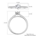 Moissanit Ring, 925 Silber rhodiniert - 0,42 ct. image number 4