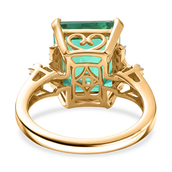 D'Joy Smaragd Triplett Quarz und Zirkon Ring - 10,84 ct. image number 5