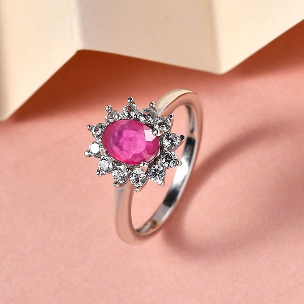 Afrikanischer Rubin und Zirkon-Ring - 1,55 ct. image number 2