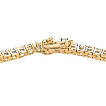 LUXURIANT SGL zertifiziertes SI-GH Labor Diamant 19cm Armband, 925 Silber 750 Gelbgold Vermeil - 4 ct.