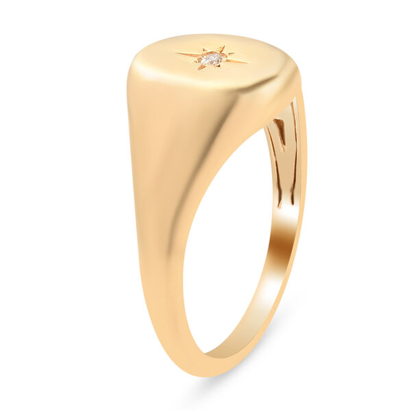 Diamant Ring 925 Silber 585 Vergoldet image number 4