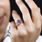 AA Rosa Amethyst Ring, Messing, (Größe 17.00) ca. 3.52 ct image number 2