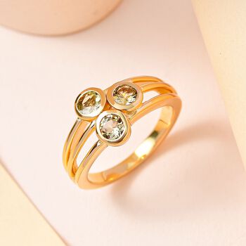 AA nat&uuml;rlicher, goldener Tansanit-Ring - 0,75 ct.