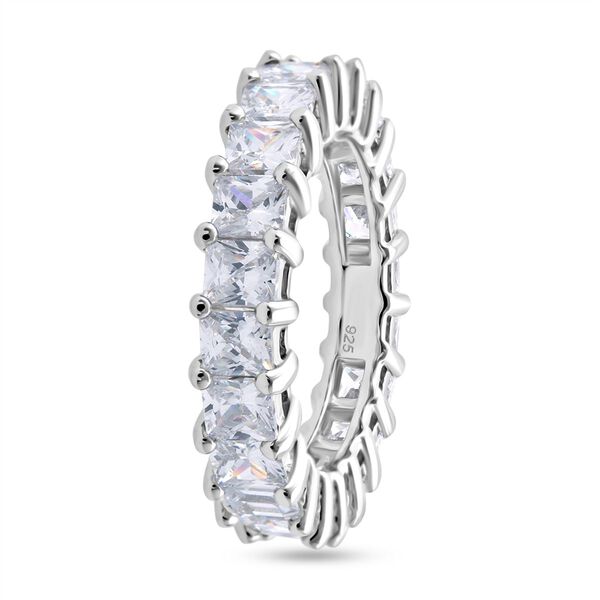 Lustro Stella Weißer Zirkonia Eternity Ring image number 4