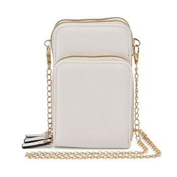 Modische Umh&auml;ngetasche mit RFID-Schutz, wei&szlig; Gr&ouml;&szlig;e: 11x7x18cm, wei&szlig;