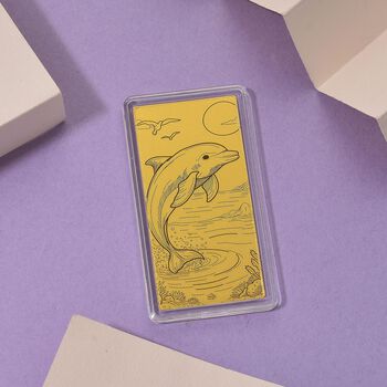 999er Gold-Barren mit Delfin-Motiv