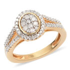 Diamant-Ring, 925 Silber vergoldet  ca. 0,50 ct image number 3
