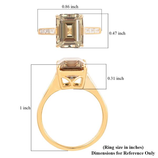 ILIANA AAA Turkizit und SI GH  Diamant Ring  in 750 Gelbgold - 4,35 ct. image number 5