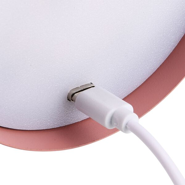 Wiederaufladbare, dimmbare Metall-Tischlampe, 11x38cm, Rosa image number 7